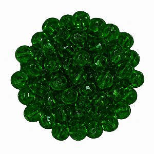 Pacote 160un Cristal 6mm Verde Escuro Conta Para Guia