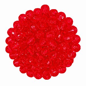 Pacote 160un Cristal 6mm Vermelho Conta Para Guia