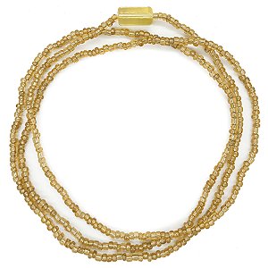 Guia Simples de Missanga Ouro C/ Firma