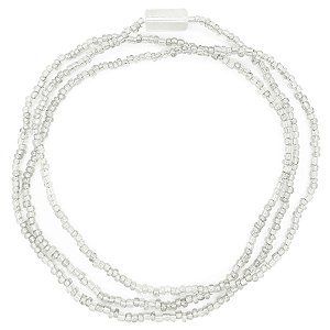 Guia Simples de Missanga Incolor Transparente C/ Firma