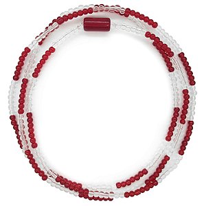 Guia Porcelana Vermelho/Incolor Transparente Jablonex 4mm C/ Firma