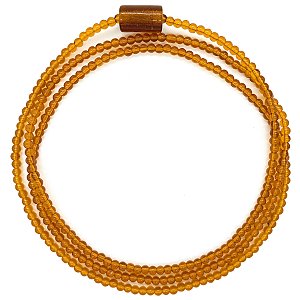 Guia Porcelana Dourado Transparente Jablonex 4mm C/ Firma