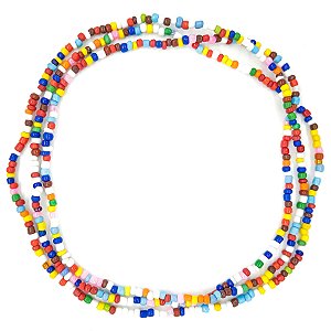 Guia Missanga Colorida Miçanga Leitosa (60CM)