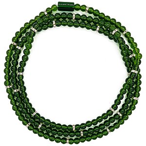 Guia de Porcelana Verde C/ Entremeio de Strass e Firma