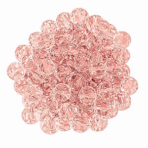 Pacote 160un Cristal 10mm Rosa Conta Para Guia