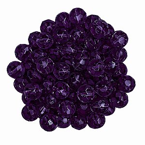 Pacote 160un Cristal 10mm Roxo Conta Para Guia