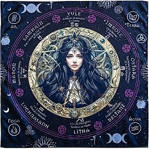 Toalha P/ Leitura de Tarot Bruxa Celta Umbanda