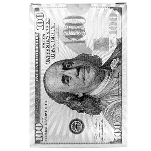 Baralho Dólar A Prova D'água Prata Metalizado Com 4 Naipes