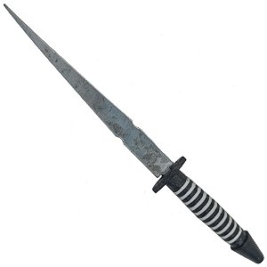 Ponteiro N3 Faca Punhal 15cm P/ Assentamento Cabo Plástico Preto/Branco