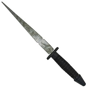 Ponteiro N4 Faca Punhal 17cm P/ Assentamento Cabo Plástico Preto