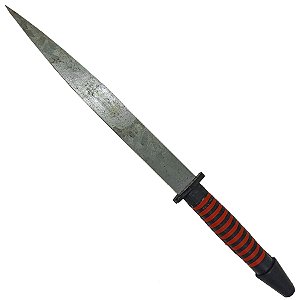 Ponteiro N6 Faca Punhal 27cm P/ Assentamento Cabo Plástico Preto/Vermelho
