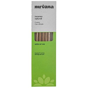 Incenso Natural Nirvana Inspira 9 Varetas 7 Ervas