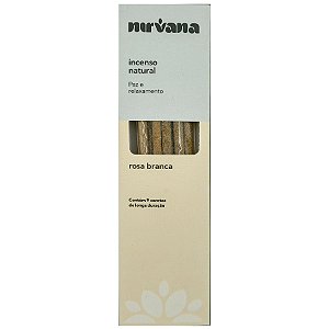 Incenso Natural Nirvana Inspira 9 Varetas Rosa Branca