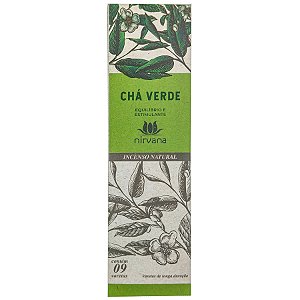 Incenso Natural Nirvana 9 Varetas Chá Verde