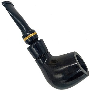 Cachimbo Reto Preto Madeira Premium