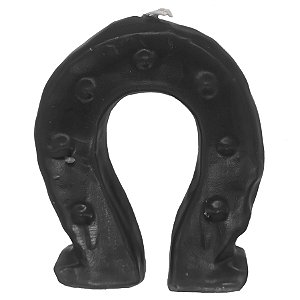 Vela de Magia Prosperidade Sorte Ferradura Preta