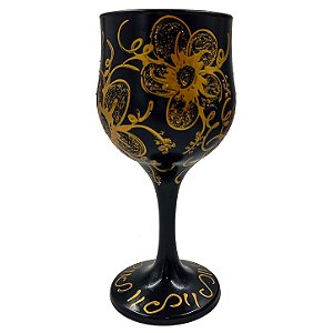 Taça Simples Decorada Relevo e Glitter P/ Pombagira
