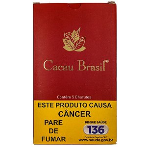 Charuto Cacau Brasil Caixa 5Un Marrom Conhaque
