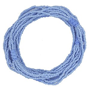 Guia Brajá 7 Fios Soltos C/ 7 Firmas Azul Missanga Leitosa