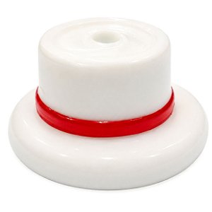 Firma de Vidro P/ Guia Branco/Vermelho (Chapéu)
