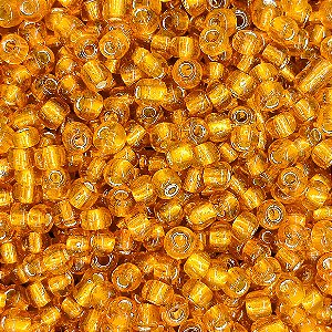 Miçanga Pacote 500g Conta de Missanga Cristalizada Laranja Claro