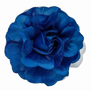 Presilha Grampo de Cabelo Rosa C/ Organza Broche Alfinete Azul M2
