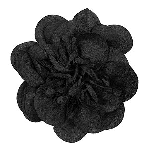 Presilha Grampo de Cabelo Rosa C/ Penduricalhos Broche Alfinete Preto