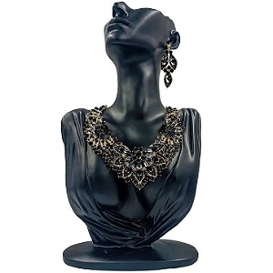 Conjunto Colar + Brincos Premium P/ Pombagira M2 Preto