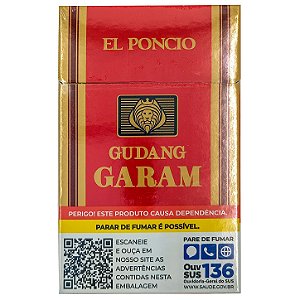 Maço Cigarro Gudang Garam El Polcio Pita Cravo Tradicional Carteira 10Un