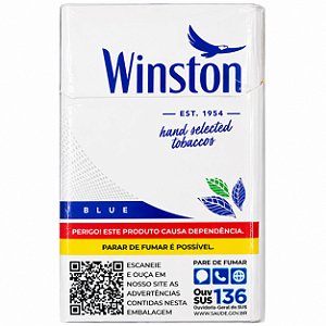 Maço Cigarro Winston Blue Azul Carteira 20Un Hand Selection