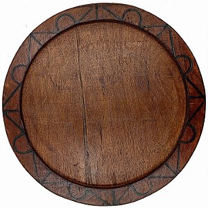 Tabuleiro Africano Opon Ifá P/ Jogo Búzios Madeira Entalhada Grande