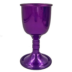 Taça Cálice Cigano Latão Metalizado Roxo