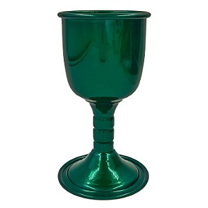 Taça Cálice Cigano Latão Metalizado Verde