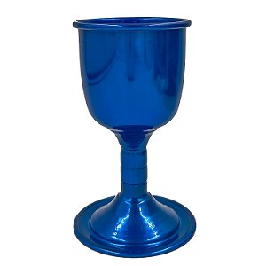 Taça Cálice Cigano Latão Metalizado Azul