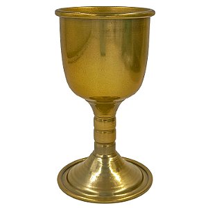 Taça Cálice Cigano Latão Metalizado Dourado