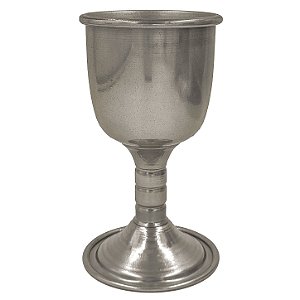 Taça Cálice Cigano Latão Metalizado Prata