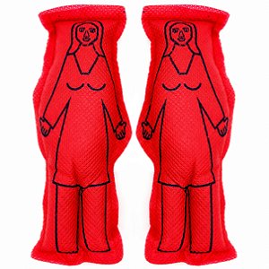Dupla Casal Mulher/Mulher Vermelho Boneco de Pano 14cm Vodu Magia Voodoo Ritual Quimbanda Bruxaria Umbanda