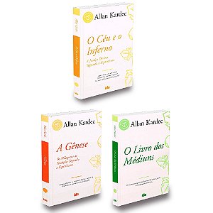 Kit O Livro dos Médiuns+A Gênese+O Céu e o Inferno - 3 Livros