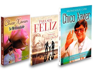 Kit 3 Livros, Chico Xavier + Para Ser Feliz