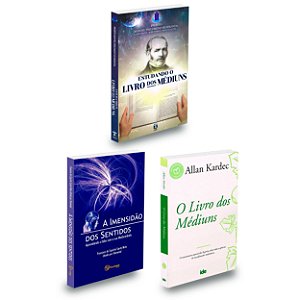 Kit Livro dos Médiuns Ide+Imensidão dos Sentidos+Estude o livro dos Médiuns