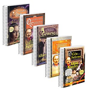 Coleção 5 Obras Básicas De Allan Kardec Normal Espiral