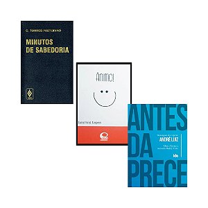 Kit 03 Livros De Mensagens: 1 Ânimo! + 1 Minutos De Sabedoria + 1 Brinde