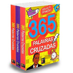 Kit 365 Palavras Cruzadas - 3 Livros Novos
