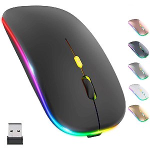 Mouse sem Fio Anxin Bluetooth 5.2 & Wireless 2.4Ghz USB C Recarregável DPI Ajustável - AP04