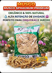 9 Litros de Musgo Sphagnum Esfagno Premium - Substrato Para Orquídeas