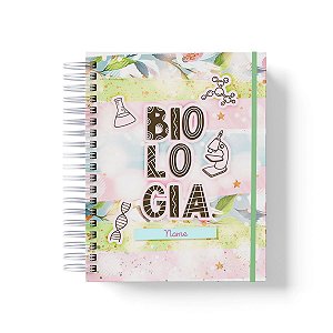 Caderno Personalizado Biologia (#01) - A5 15x21cm (PEQUENO) - Com Elástico