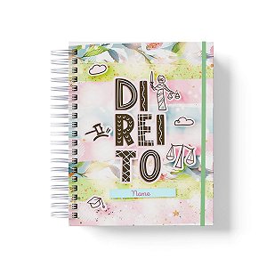 Caderno Personalizado Direito (#01) - A5 15x21cm (PEQUENO) - Com Elástico