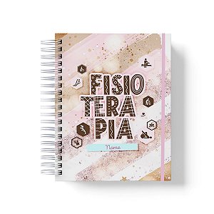 Caderno Personalizado Fisioterapia (#01) - A5 15x21cm (PEQUENO) - Com Elástico