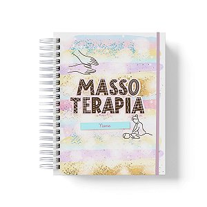 Caderno Personalizado Massoterapia (#01) - A5 15x21cm (PEQUENO) - Com Elástico