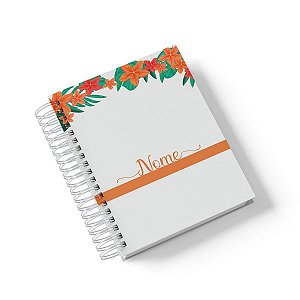 Caderno Personalizado FLORAL (#19) - A5 15x21cm (Pequeno) - Com 100 Folhas